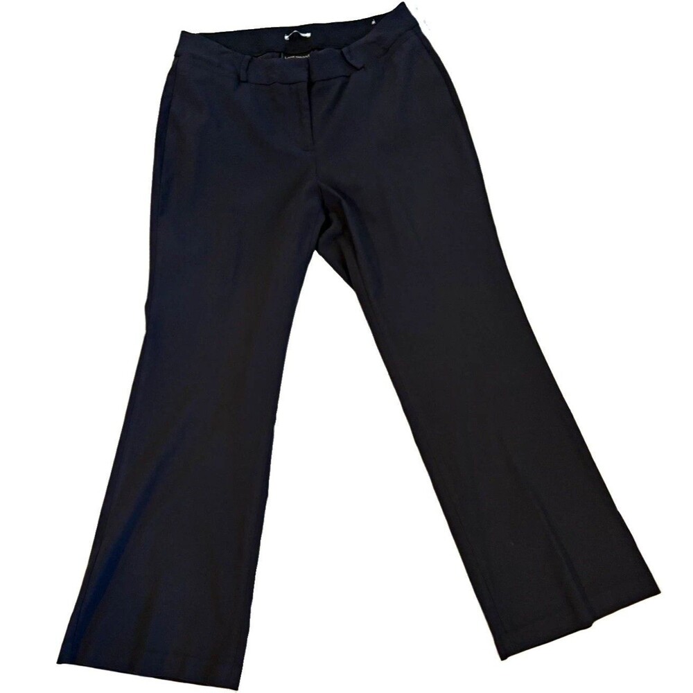 Lane Bryant Women’s Black Solid Flat Front Dress Pants Plus 14R
